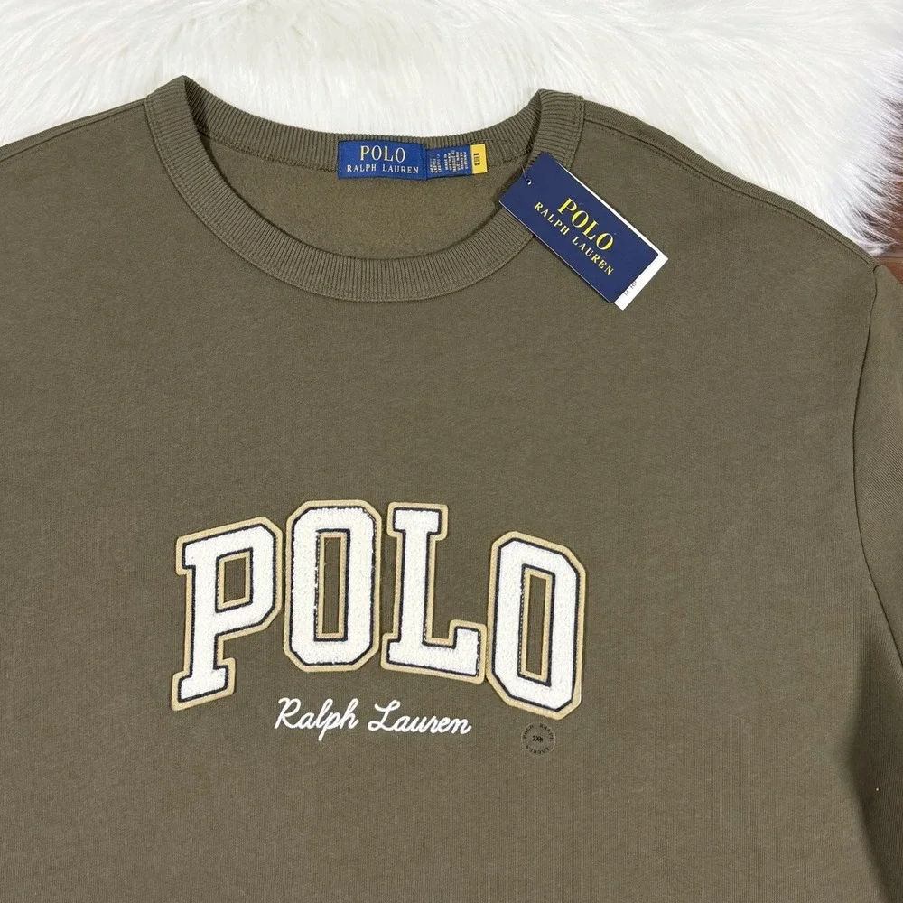 Polo Ralph Lauren Men's Size 2XLT Green Logo Fleece Sweatshirt